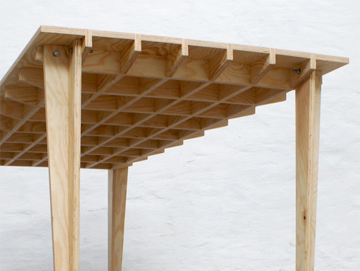 101673444340 – spatula via boarded floor table by steven